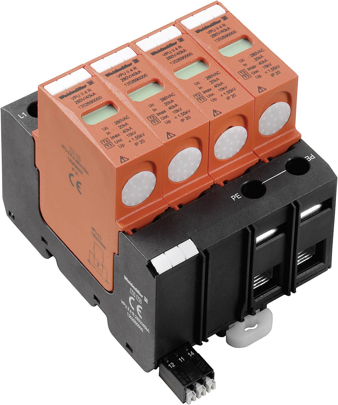 Weidmüller Überspannungsableiter PU II 4 R 280V/40KA 8859660000 OVP-0