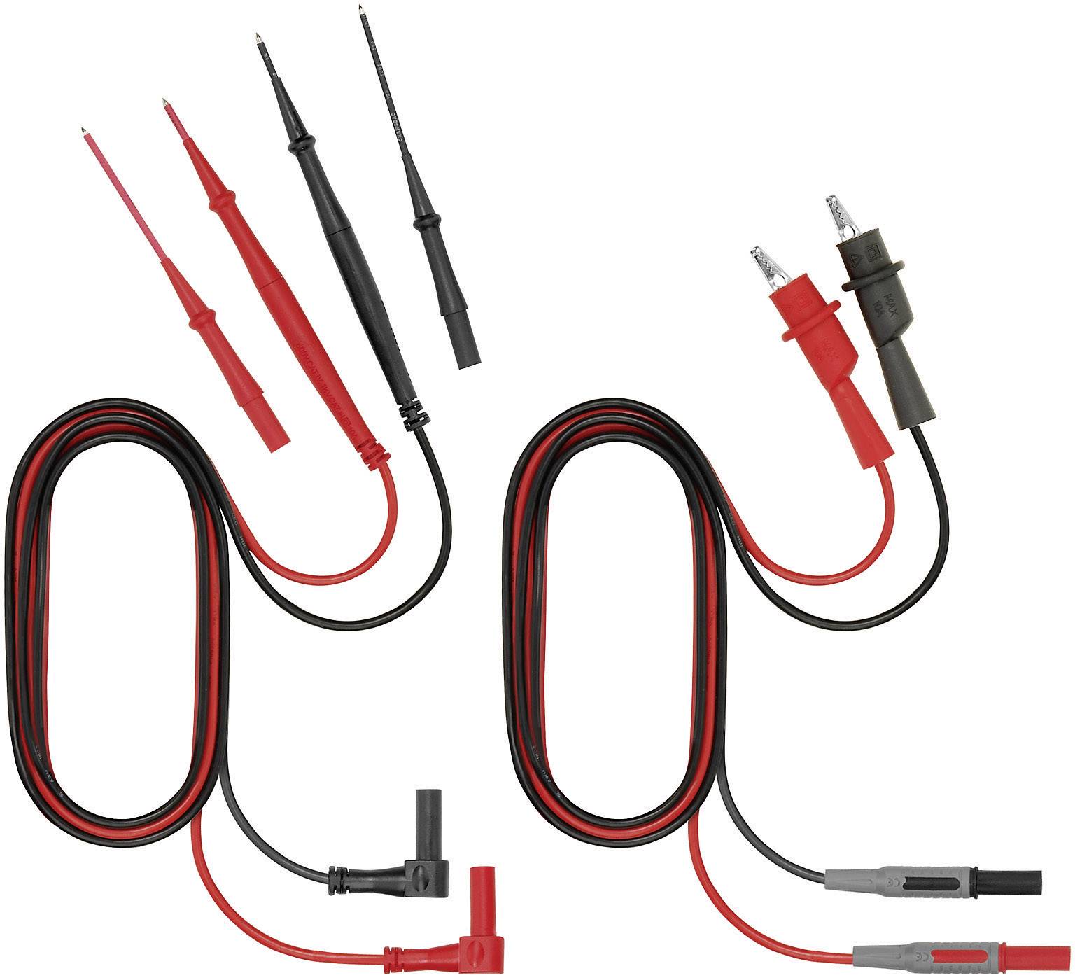 Benning 044119 Sicherheits-Messleitungs-Set Lamellenstecker 4mm - Pr/üfspitze 1m Schwarz