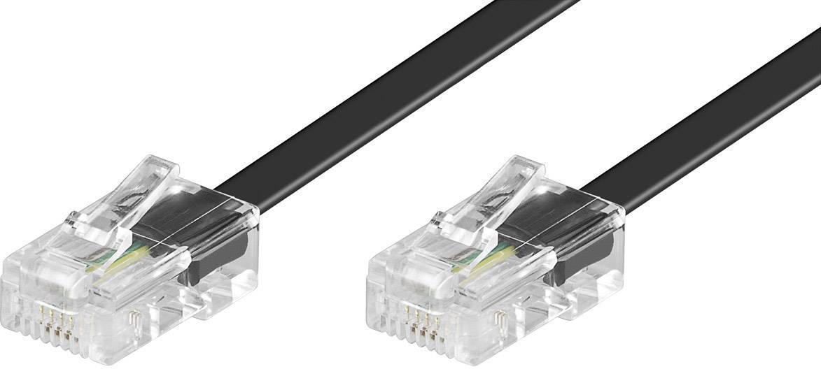 6m ISDN Telefon Kabel Verlängerung schwarz RJ45 8//4 Western Stecker /> Kupplung