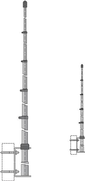 Albrecht 6348 Antenne CB GPA 27 550cm Leistung 1000W für Gebäude Weiß 