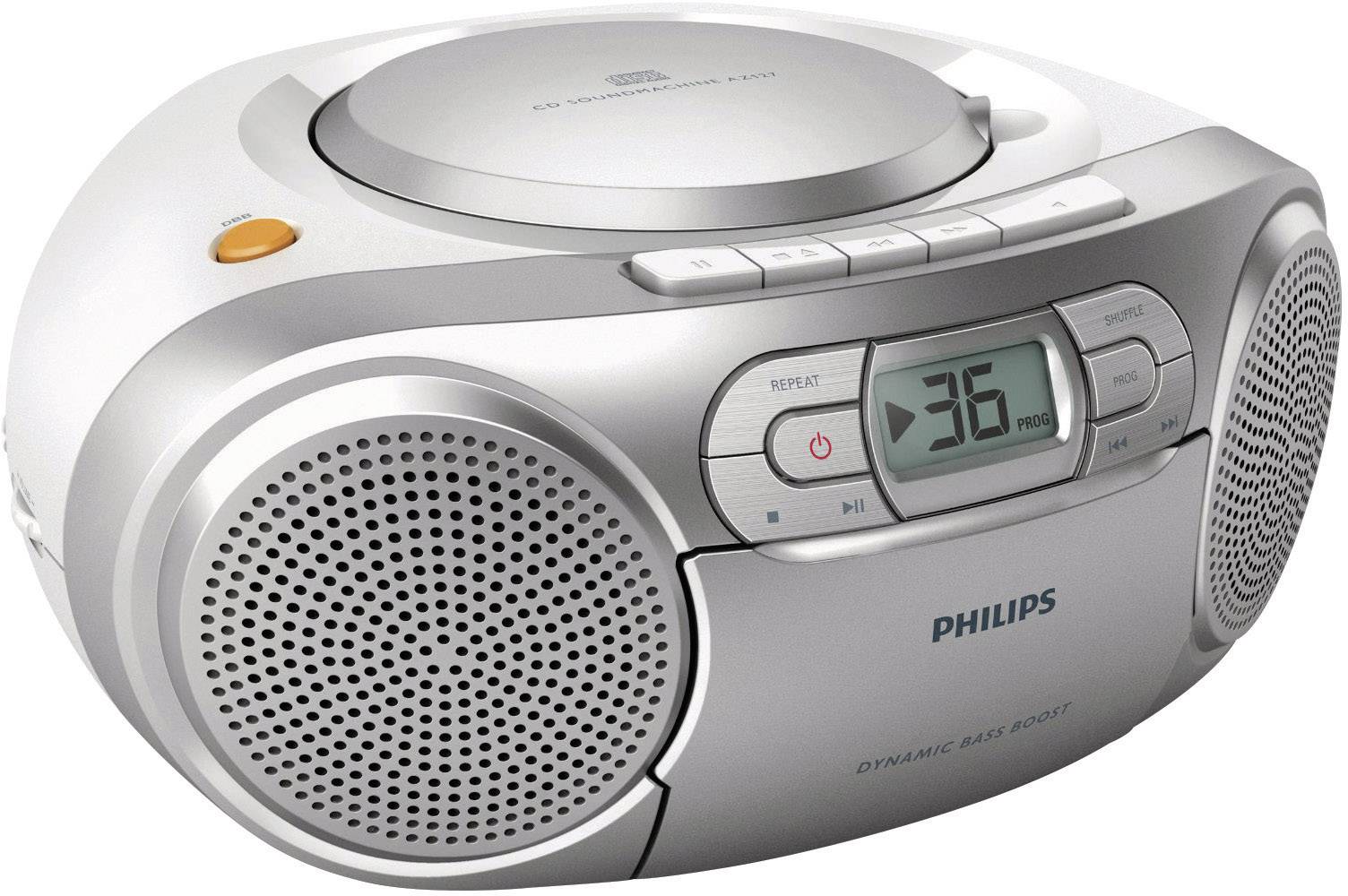 Philips AZ127 - Ghettoblaster - 2 Watt - Silber-0