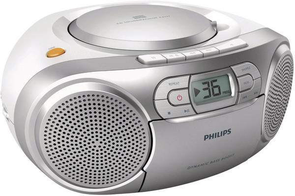 Philips AZ127 - Ghettoblaster - 2 Watt - Silber