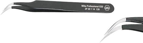 Wiha 32335  Präzisionspinzette  7a Spitz, gebogen, rund, fein 130 mm