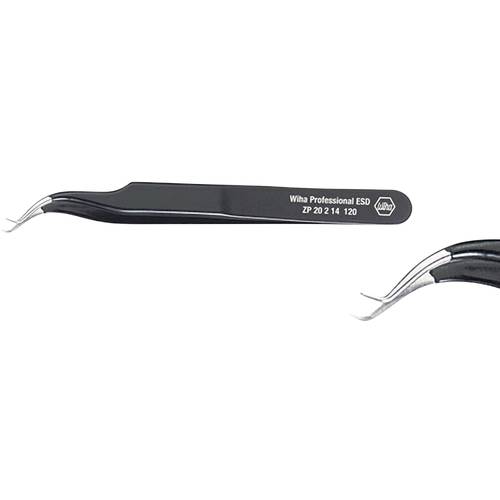 Thumbnail - Wiha 32336 Präzisionspinzette 7abb Spitz, gebogen, rund, fein 120 mm