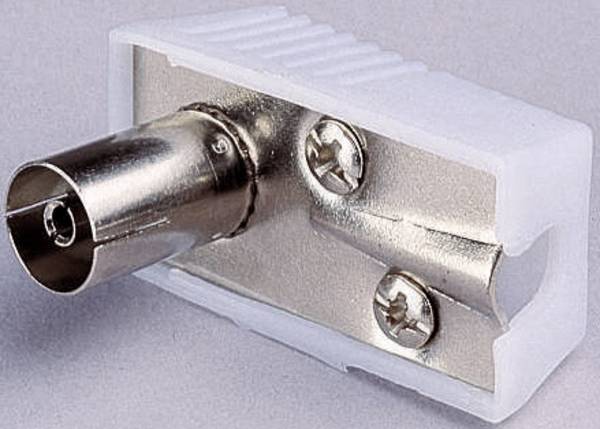 Renkforce 0800308 Koax-Winkelkupplung  Anschlüsse: Koax-Buchse IEC Kabel-Durchmesser: 7.2 mm 1 St.