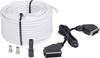 BKL Electronic SAT Anschlusskabel [1x F-Stecker, SCART-Stecker - 1x F-Stecker, SCART-Stecker] 25.00 m 75 dB Schwarz, Weiß