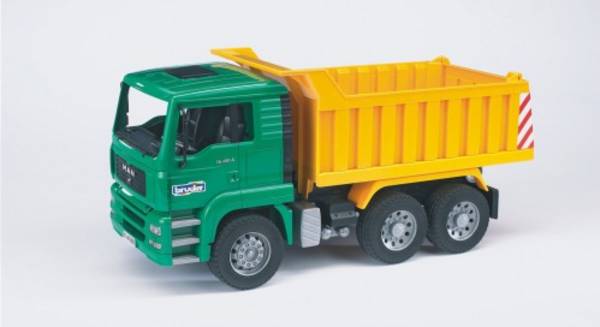 bruder Baufahrzeug Modell MAN LKW mit Kippmulde Fertigmodell Baufahrzeug Modell