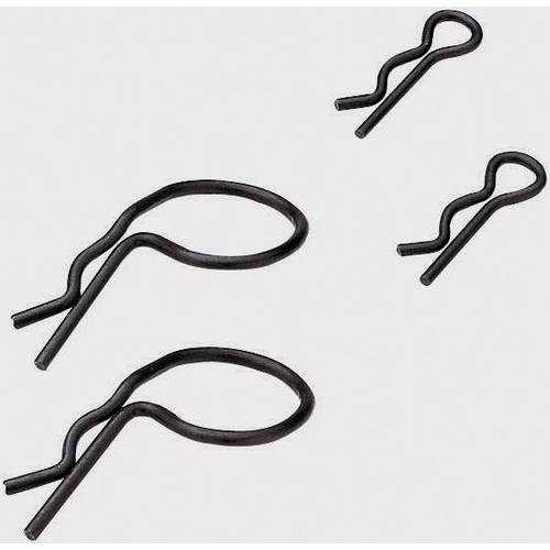 Tamiya 1:10 Karosserie-Klammern-Set Schwarz Länge 25 mm 15 St.