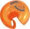Ein orangefarbener Schwimmflügel mit der Aufschrift 'Flipper SwimSafe' und einem Delphin-Motiv.
