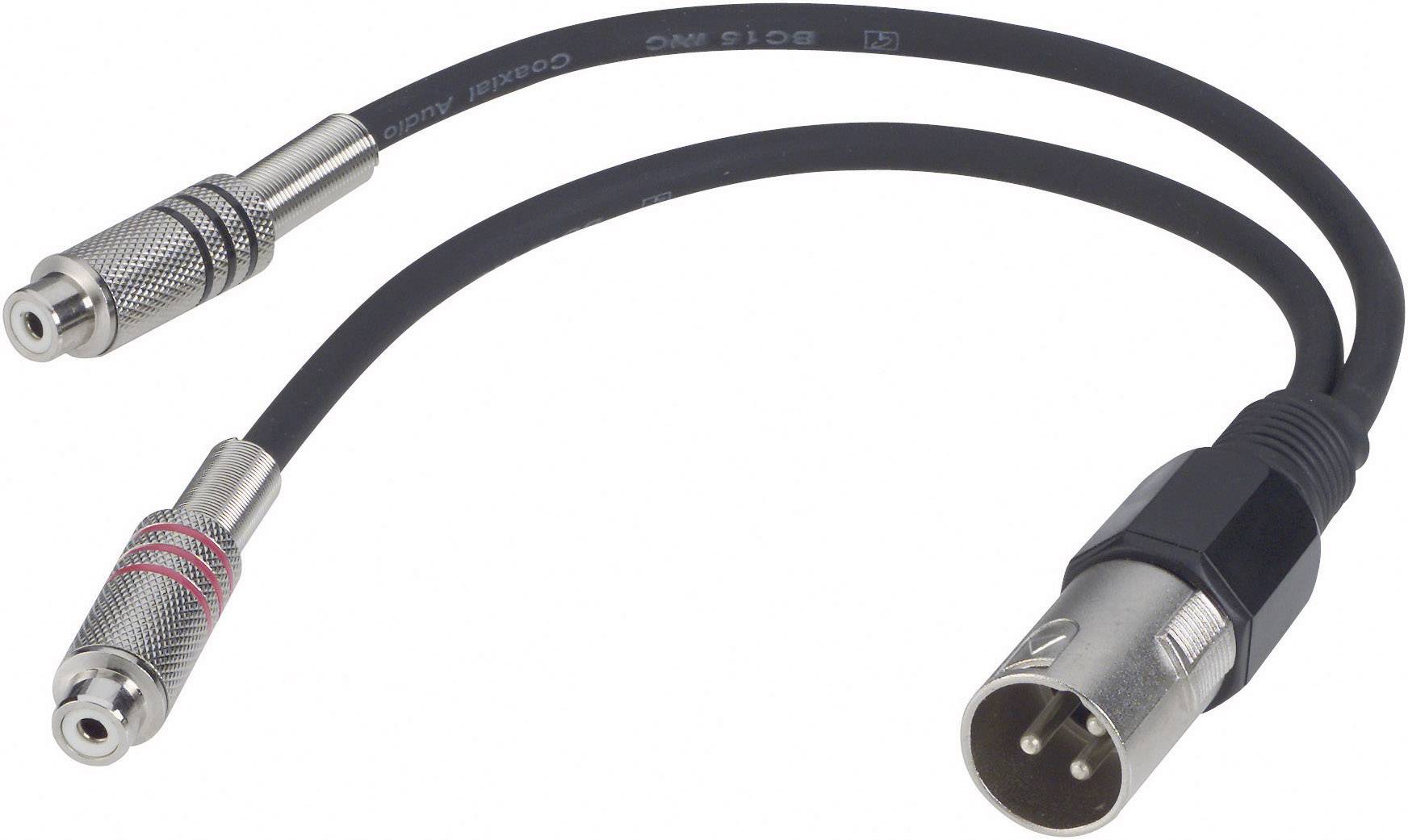 Paccs XLR Adapterkabel [1x XLR-Stecker - 2x Cinch-Buchse] 0.60 m Schwarz-1