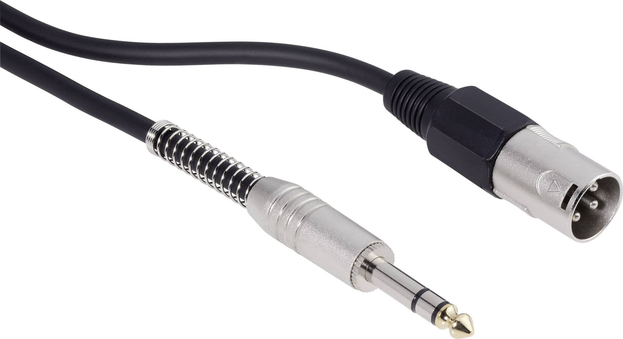 Paccs Audio Adapterkabel [1x Klinkenstecker 6.35 mm - 1x XLR-Stecker] 3.00 m Schwarz-1