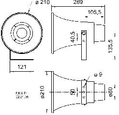 Visaton Druckkammer-Lautsprecher DK 8 P-2