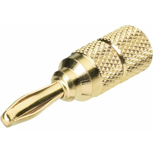 AGS71 Lautsprecher-Steckverbinder Stecker, gerade Polzahl: 1 Gold 2 St.