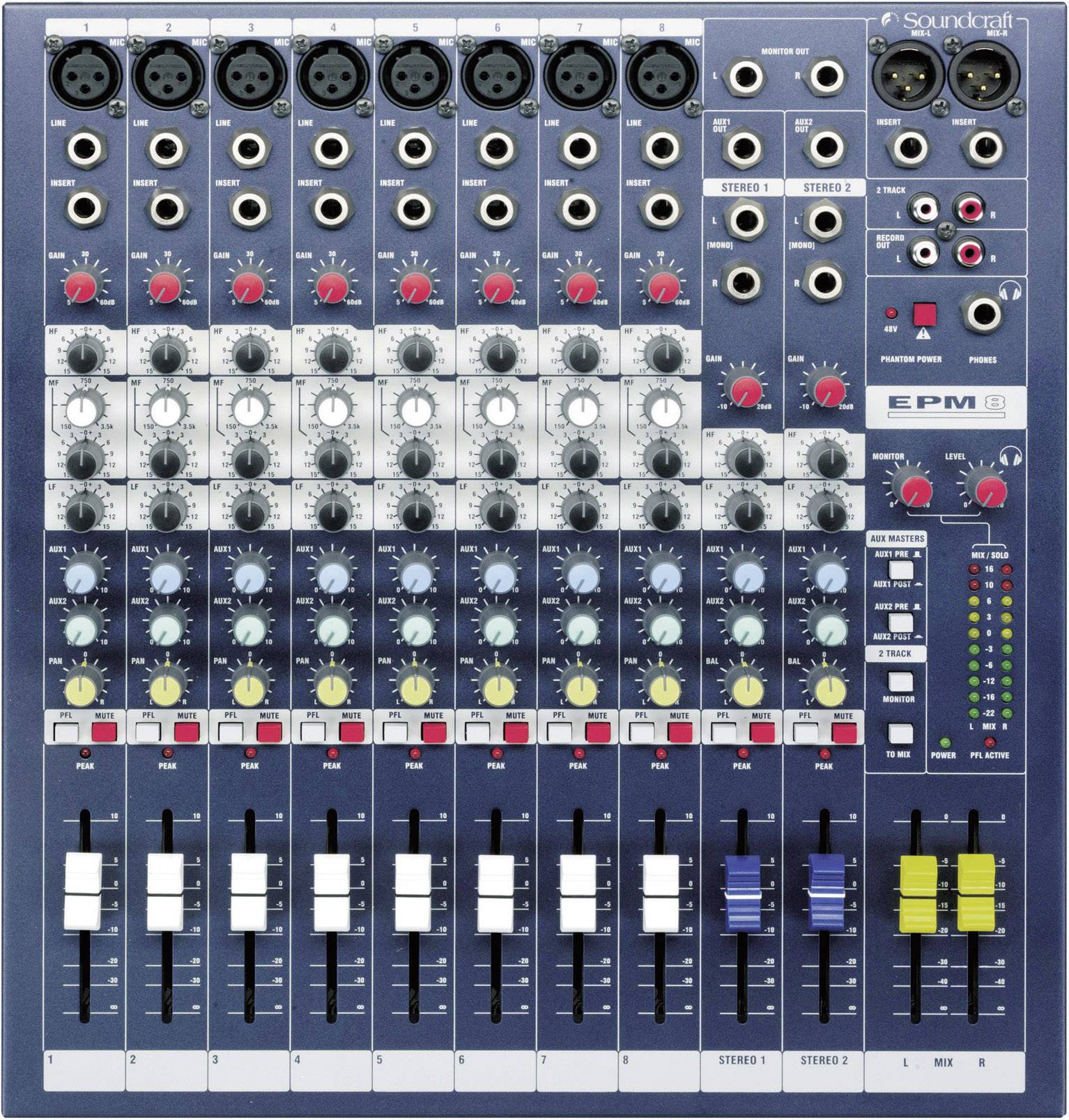 SoundCraft EPM8 Konsolen-Mischpult Anzahl Kanäle:8-1