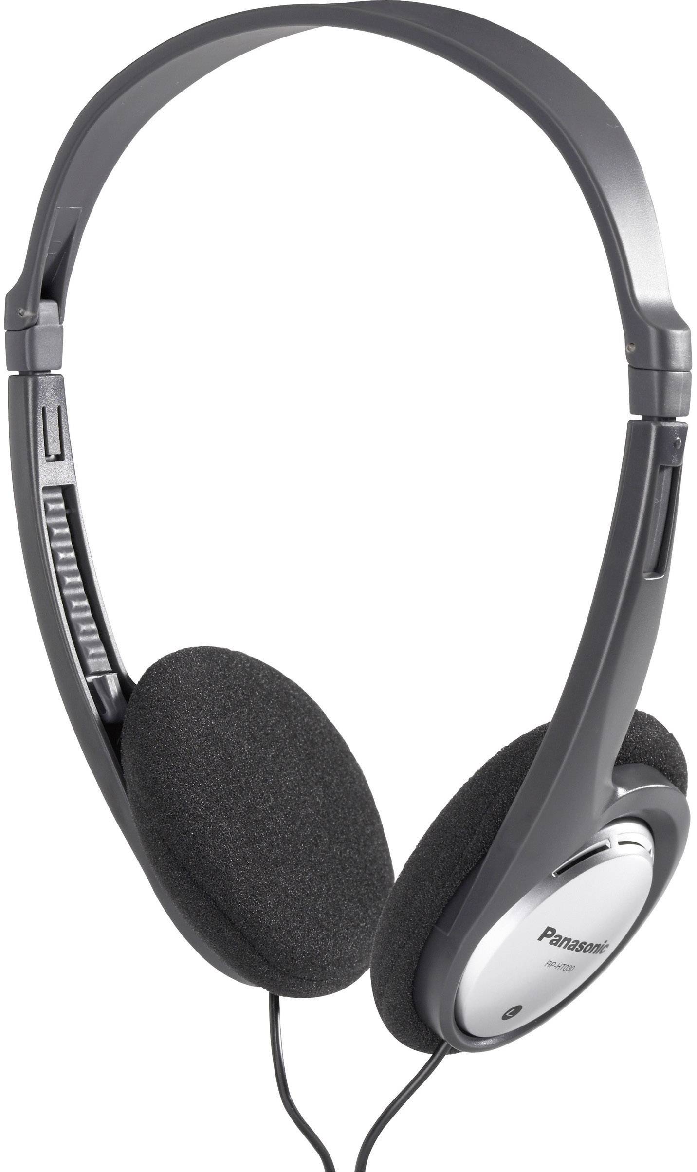 Panasonic RP-HT030 On Ear Kopfhörer kabelgebunden Stereo Schwarz, Silber Leichtbügel