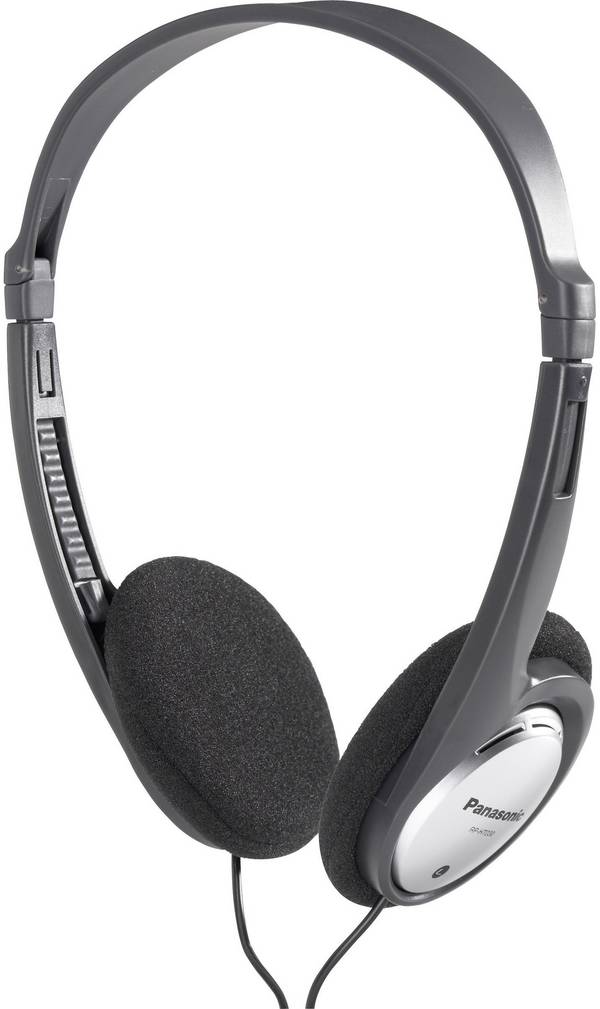 Panasonic RP-HT030  On Ear Kopfhörer kabelgebunden Stereo Schwarz, Silber  Leichtbügel
