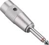 Paccs Audio Adapter [1x XLR-Stecker - 1x Klinkenstecker 6.35 mm] Silber