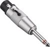 Paccs Audio Adapter [1x Klinkenstecker 6.35 mm - 1x XLR-Buchse] Silber