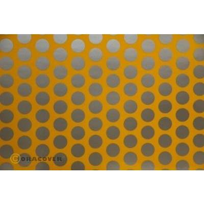 Oracover 45-030-091-002 Klebefolie Orastick Fun 1 (L x B) 2 m x 60 cm Cub-Gelb, Silber