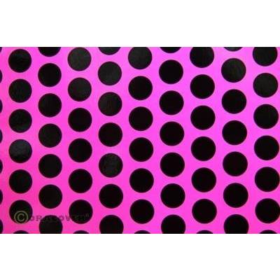 Oracover 45-014-071-002 Klebefolie Orastick Fun 1 (L x B) 2 m x 60 cm Neon-Pink-Schwarz (fluoreszierend)