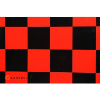 Oracover 491-023-071-010 Bügelfolie Fun 5 (L x B) 10 m x 60 cm Rot, Schwarz