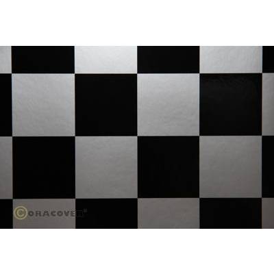 Oracover 491-091-071-010 Bügelfolie Fun 5 (L x B) 10 m x 60 cm Silber-Schwarz