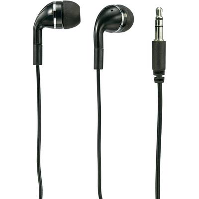 Basetech E-H 115   In Ear Kopfhörer kabelgebunden  Schwarz  