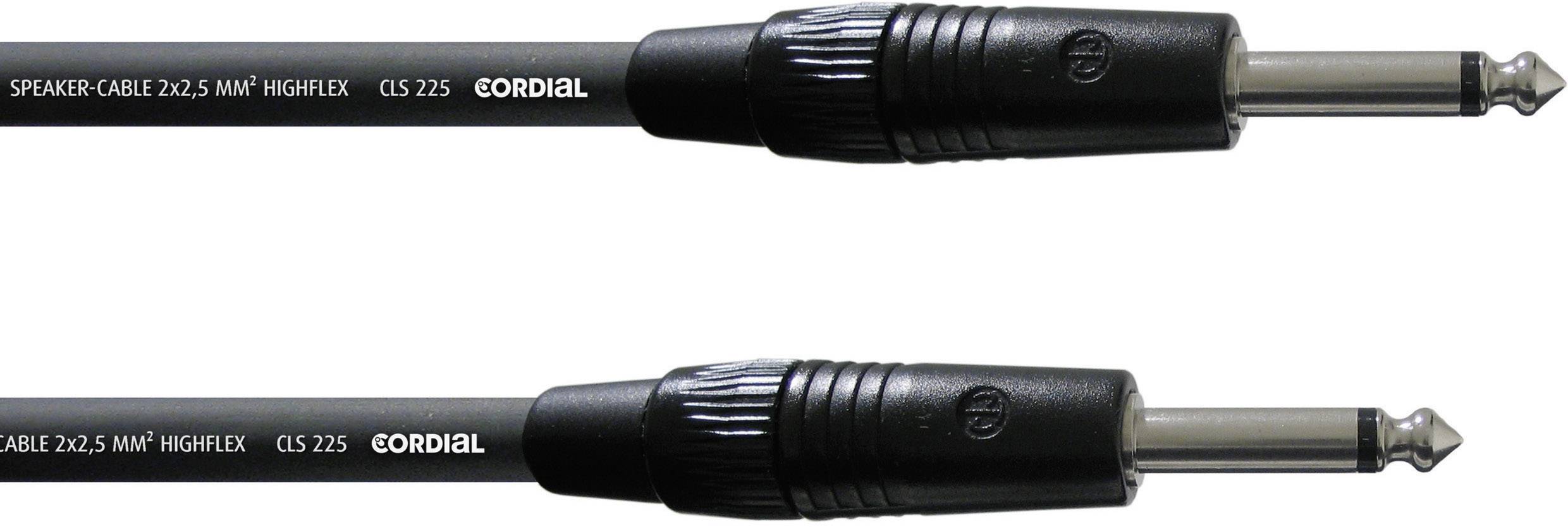 CORDIAL Instrumenten Kabel [1x Klinkenstecker 6.35 mm - 1x Klinkenstecker 6.35 mm] 10 m Schwarz Cord