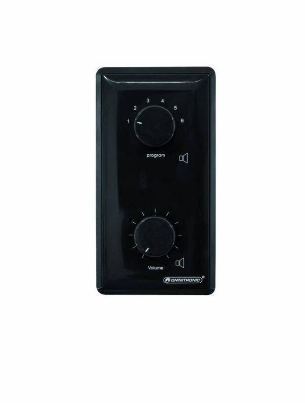 Omnitronic 80711092 Einbau ELA-Lautstärkeregler und -Programmwähler Schwarz