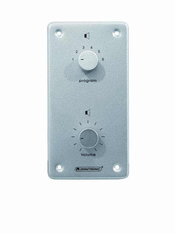Omnitronic 80711095 Einbau ELA-Lautstärkeregler und -Programmwähler Silber, Aluminium