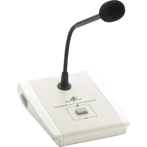 Monacor PA-4000PTT Schwanenhals Sprach-Mikrofon Übertragungsart (Details):Kabelgebunden inkl. Kabel Mikrofon (3.5 mm Kli...