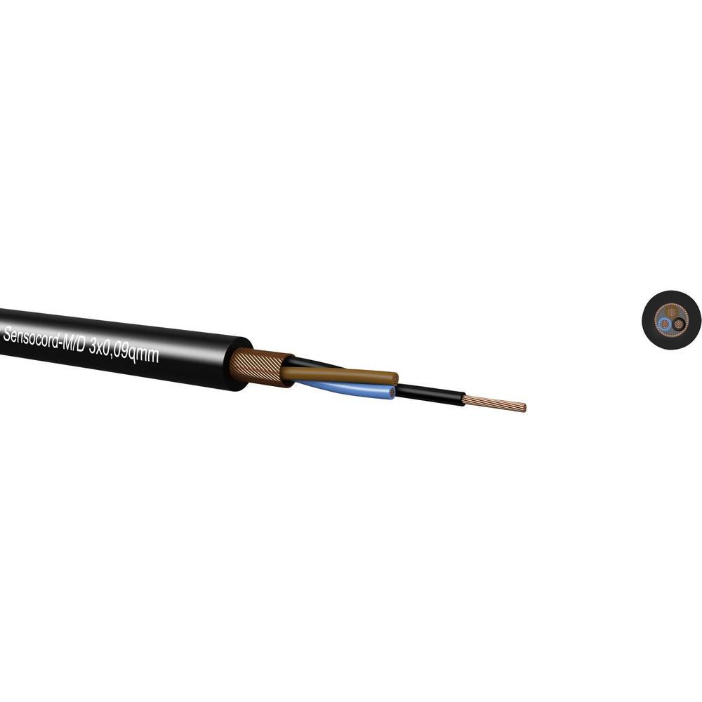 Sensor kabel Sensocord® 5 x 0.09 mm² Zwart Kabeltronik 248500909 Per meter