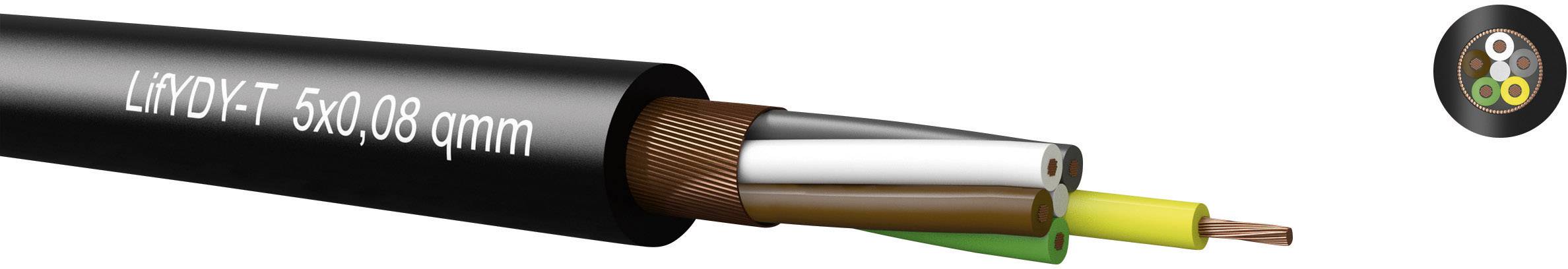 Kabeltronik LifYDY Styreledning 2 x 0.08 mm² Sort 350200800-1 Metervare