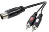 SpeaKa Professional SP-7870640 DIN-Anschluss / Cinch Audio Anschlusskabel [1x Diodenstecker 5pol (DIN) - 2x Cinch-Stecker] 1.50 m Schwarz