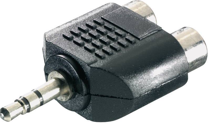 SPEAKA PROFESSIONAL Klinke / Cinch Audio Y-Adapter [1x Klinkenstecker 3.5 mm - 2x Cinch-Buchse]