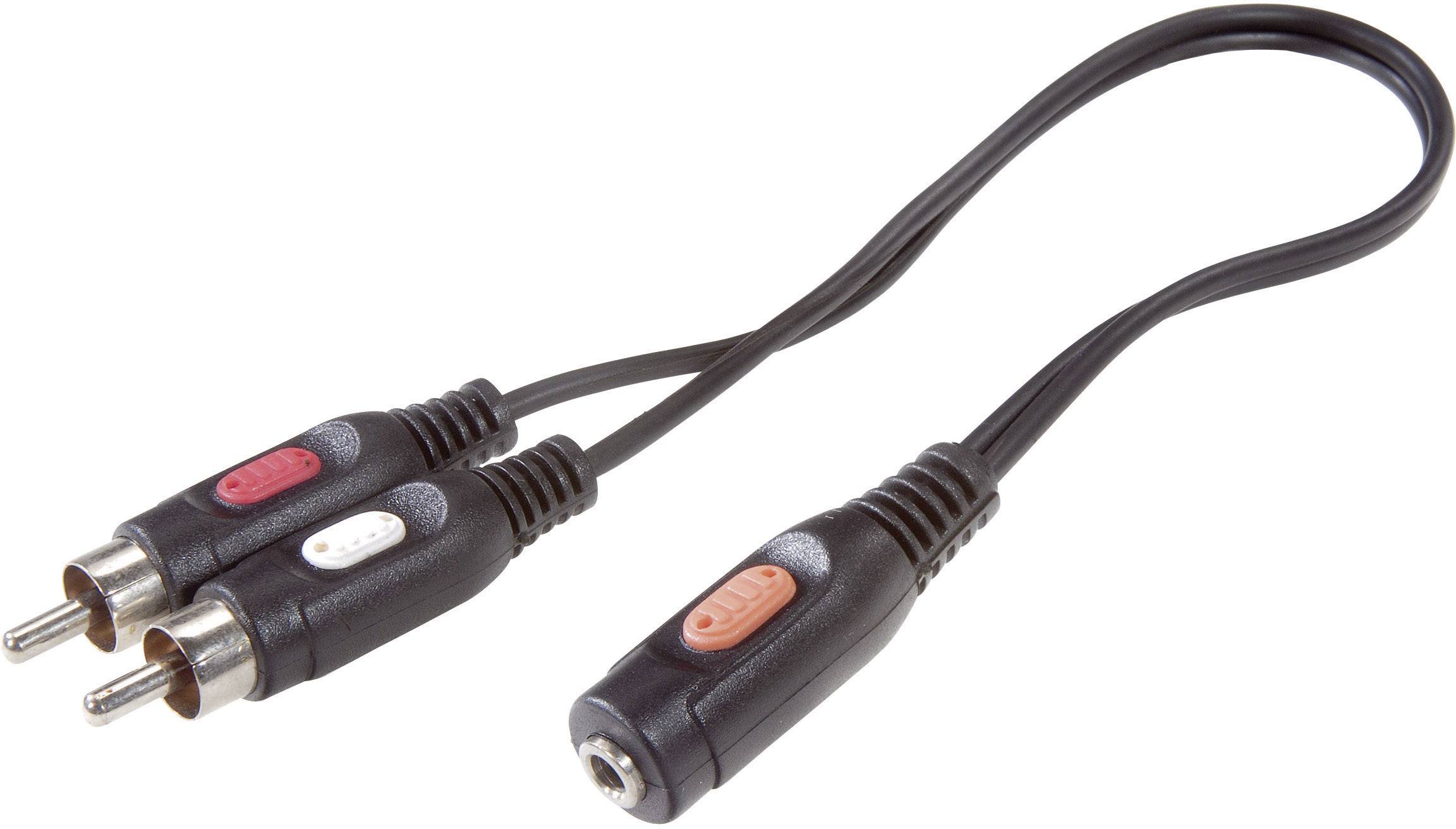 CONRAD SpeaKa Professional Cinch / Klinke Audio Anschlusskabel [2x Cinch-Stecker - 1x Klinkenbuchse