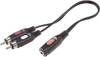 SpeaKa Professional SP-7870256 Cinch / Klinke Audio Anschlusskabel [2x Cinch-Stecker - 1x Klinkenbuchse 3.5 mm] 1.50 m Schwarz