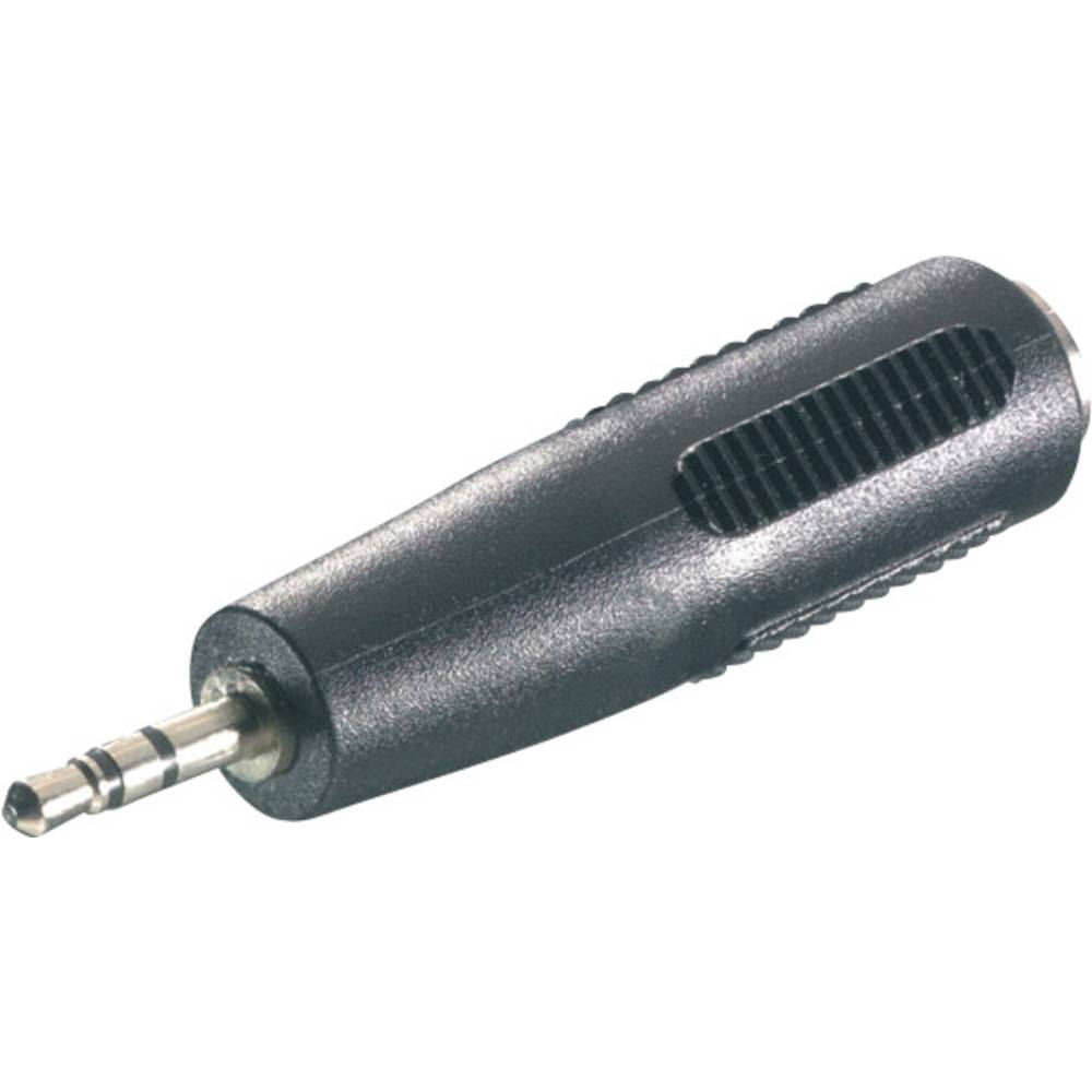 SpeaKa Professional Jackplug Audio Adapter [1x Jackplug male 2.5 mm 1x Jackplug female 3.5 mm] Zwart