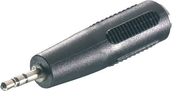 Audio Adapter Silber 1x Klinkenstecker 6.35 mm - 1x Klinkenbuchse 3.5 mm 
