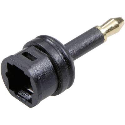 SpeaKa Professional Toslink Digital-Audio Adapter [1x Optischer Stecker 3.5 mm - 1x Toslink-Buchse (ODT)]  Schwarz 