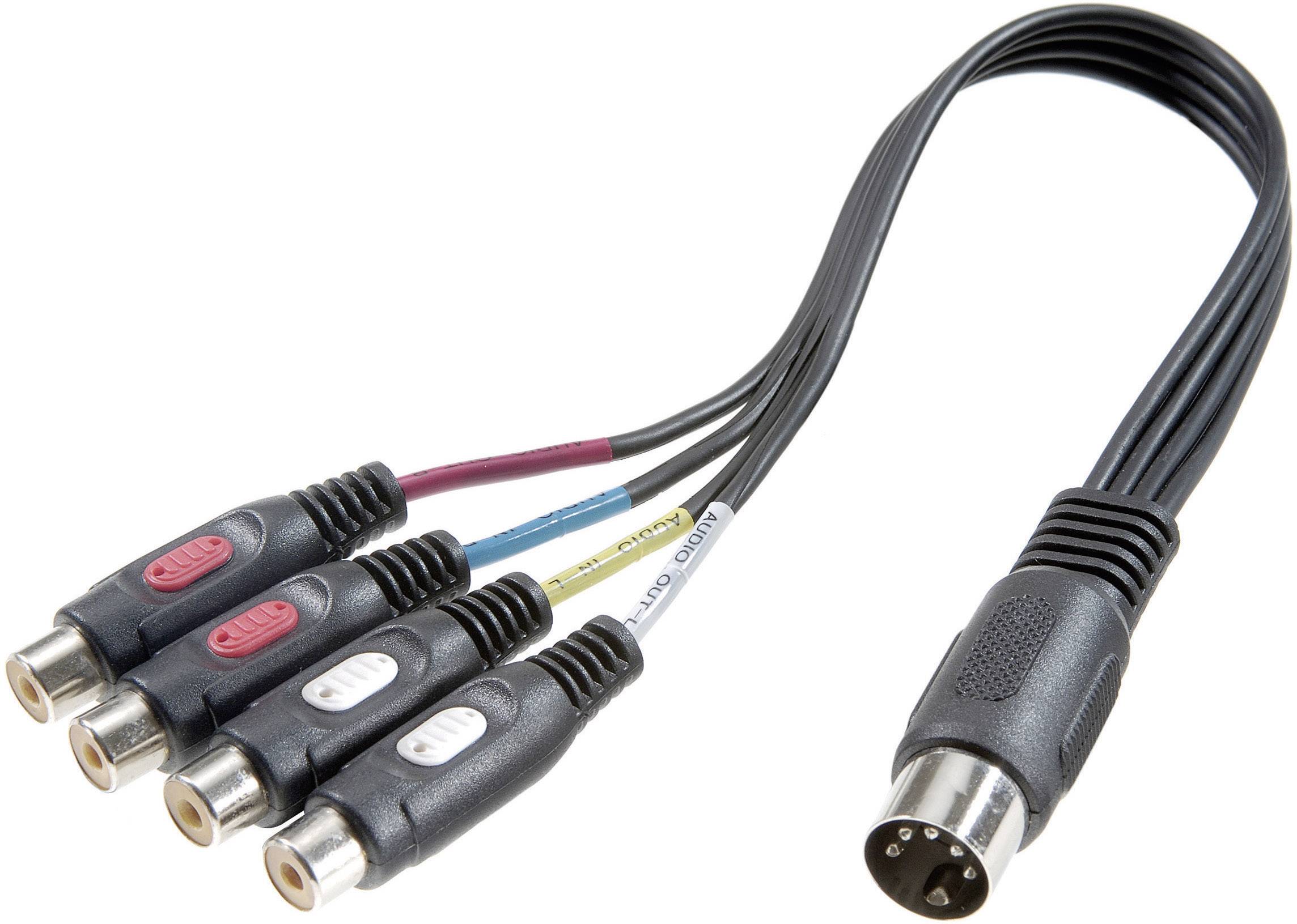 SPEAKA PROFESSIONAL Cinch / DIN-Anschluss Audio Y-Adapter [1x Diodenstecker 5pol (DIN)