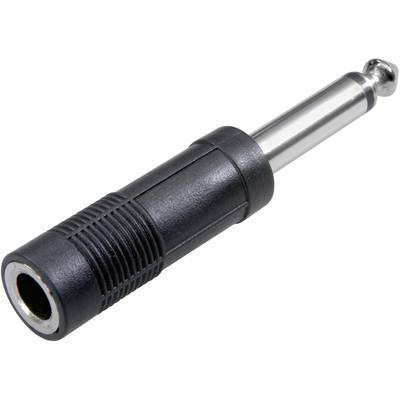 SpeaKa Professional SP-1300512  Klinke Audio Adapter [1x Klinkenstecker 6.35 mm - 1x Klinkenbuchse 6.35 mm] Schwarz
