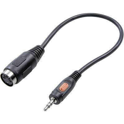 SpeaKa Professional SP-1300528  DIN-Anschluss / Klinke Audio Adapter [1x Klinkenstecker 3.5 mm - 1x Diodenbuchse 5pol (D