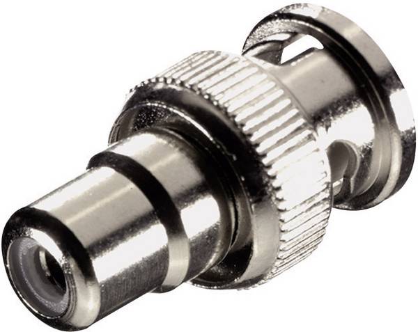 SpeaKa Professional SP-7869892 BNC / Cinch Adapter [1x BNC-Stecker - 1x Cinch-Buchse] Silber