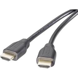 Image of SpeaKa Professional HDMI Anschlusskabel HDMI-A Stecker, HDMI-A Stecker 3.00 m Schwarz SP-8821980 Audio Return Channel,