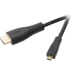 Image of SpeaKa Professional HDMI Anschlusskabel HDMI-A Stecker, HDMI-A Stecker 0.45 m Schwarz SP-9075600 Audio Return Channel,
