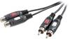 SpeaKa Professional SP-7870384 Cinch Audio Verlängerungskabel [2x Cinch-Stecker - 2x Cinch-Buchse] 2.50 m Schwarz