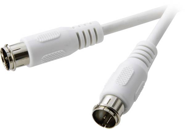 SpeaKa Professional SAT Anschlusskabel [1x F-Quickstecker - 1x F-Quickstecker] 1.50 m 75 dB  Weiß