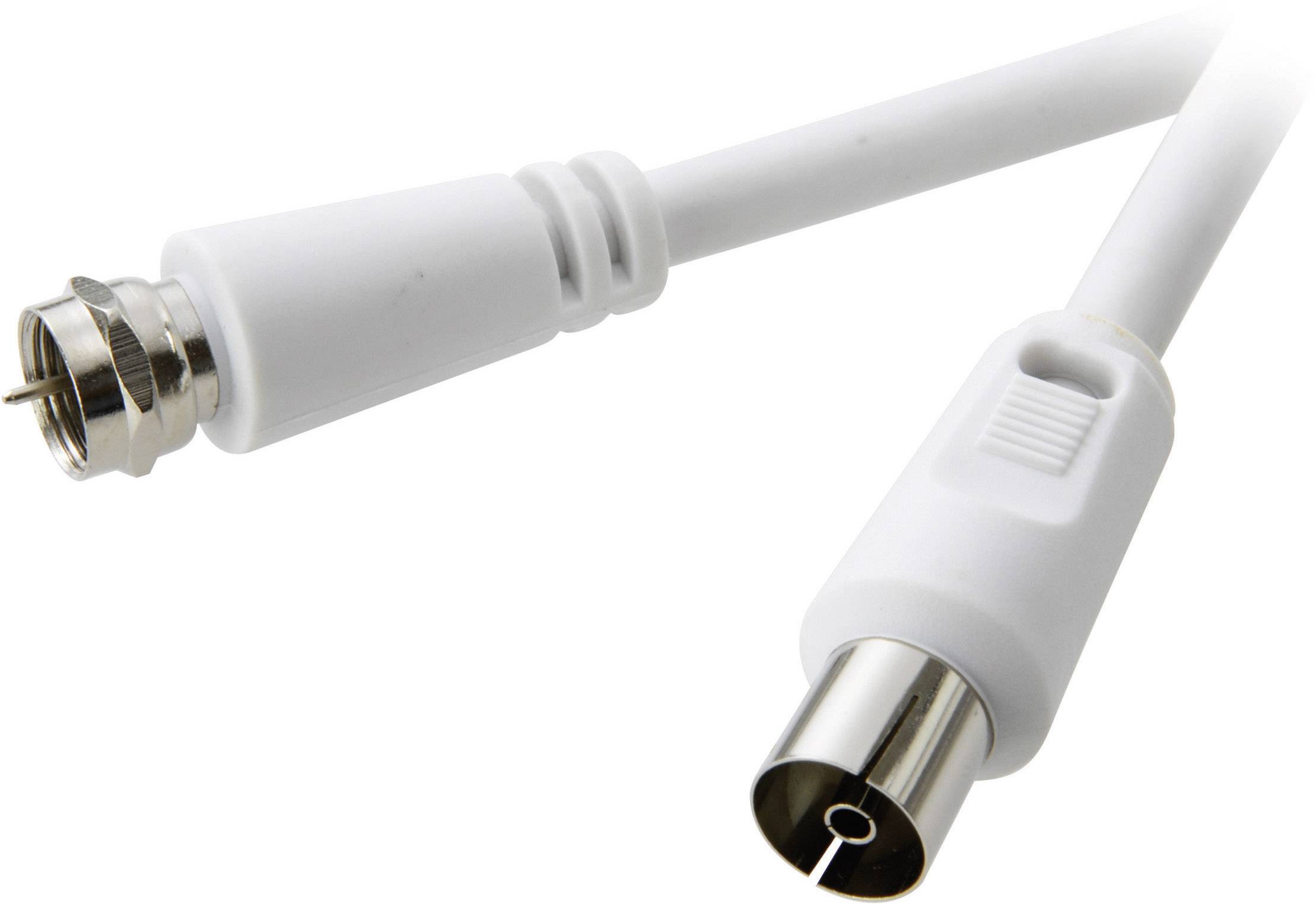 SpeaKa Professional SAT, Antennen Anschlusskabel [1x F-Stecker - 1x Antennenbuchse 75 Ω] 3.00 m 90 dB Weiß