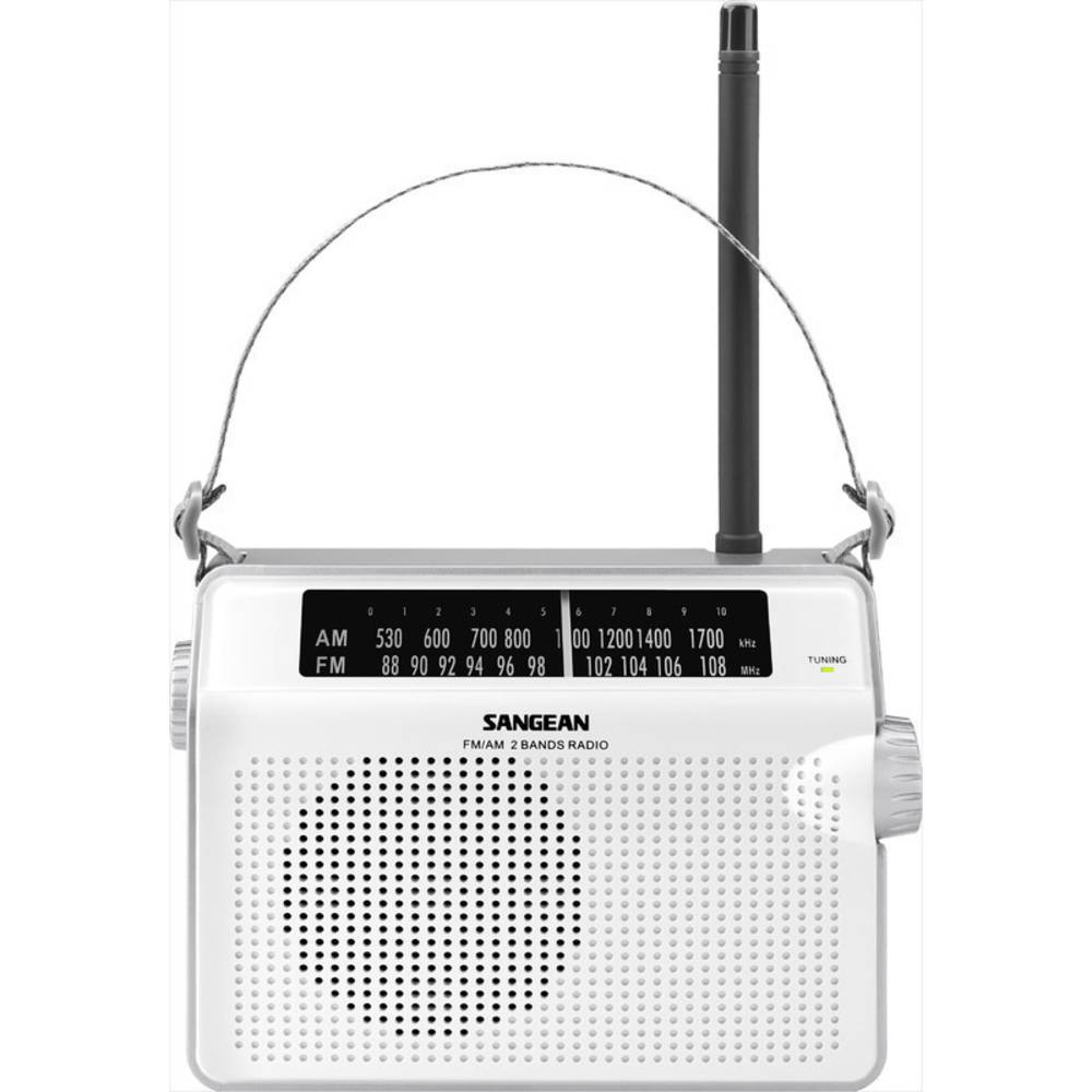 Sangean PR-D6 Transistorradio VHF (FM), Middengolf Wit